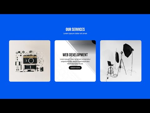 Responsive Service section with Animated Overlay