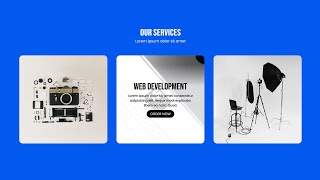 Responsive Service section with Animated Overlay
