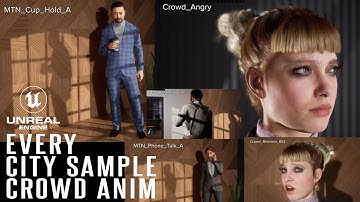 Every City Sample Crowd Body and Face Animation for Metahuman in Unreal Engine UE5