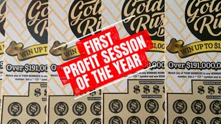 Nice profit session with Florida Lottery gold Rush double or scratch off tickets ￼