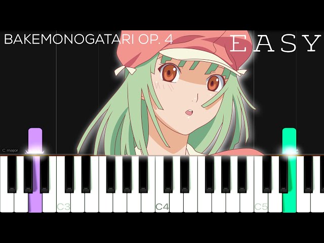 Renai Circulation - Bakemonogatari OP 4 | EASY Piano Tutorial class=