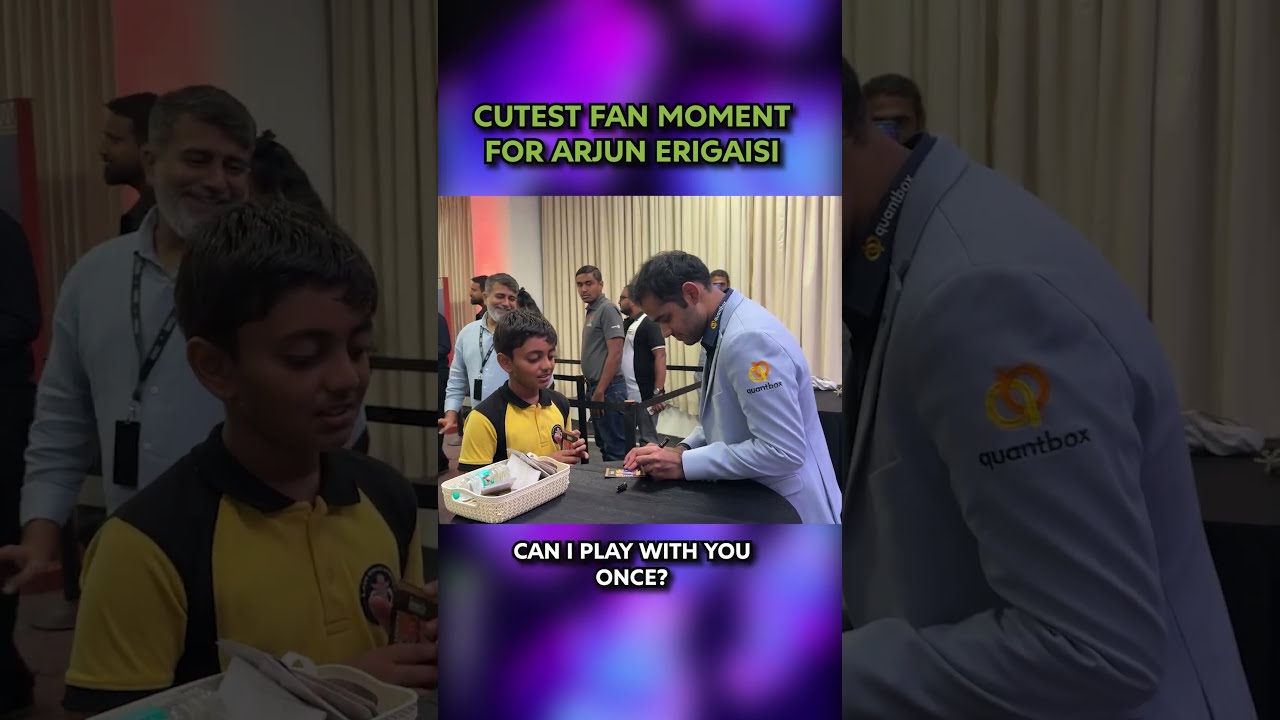 Cute Moment Ft Arjun Erigaisi At Quantbox Chennai Grand Masters 