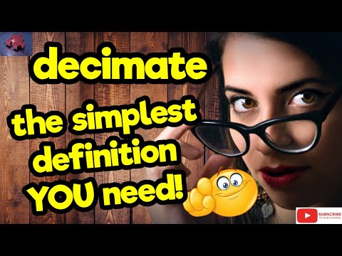 DECIMATE. The simplest definition YOU need!! #tellsvidetionary™