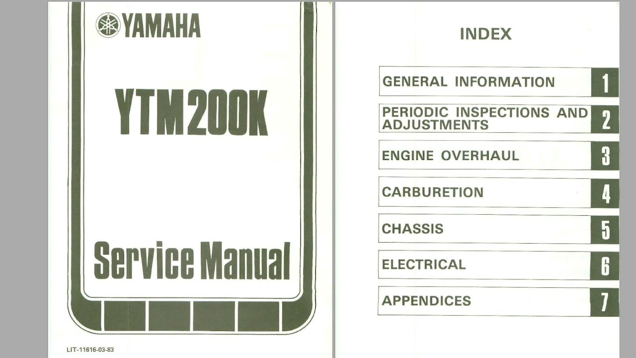 1983 1984 1985 Yamaha YTM200K Tri Moto ATC Service Manual PDF Download