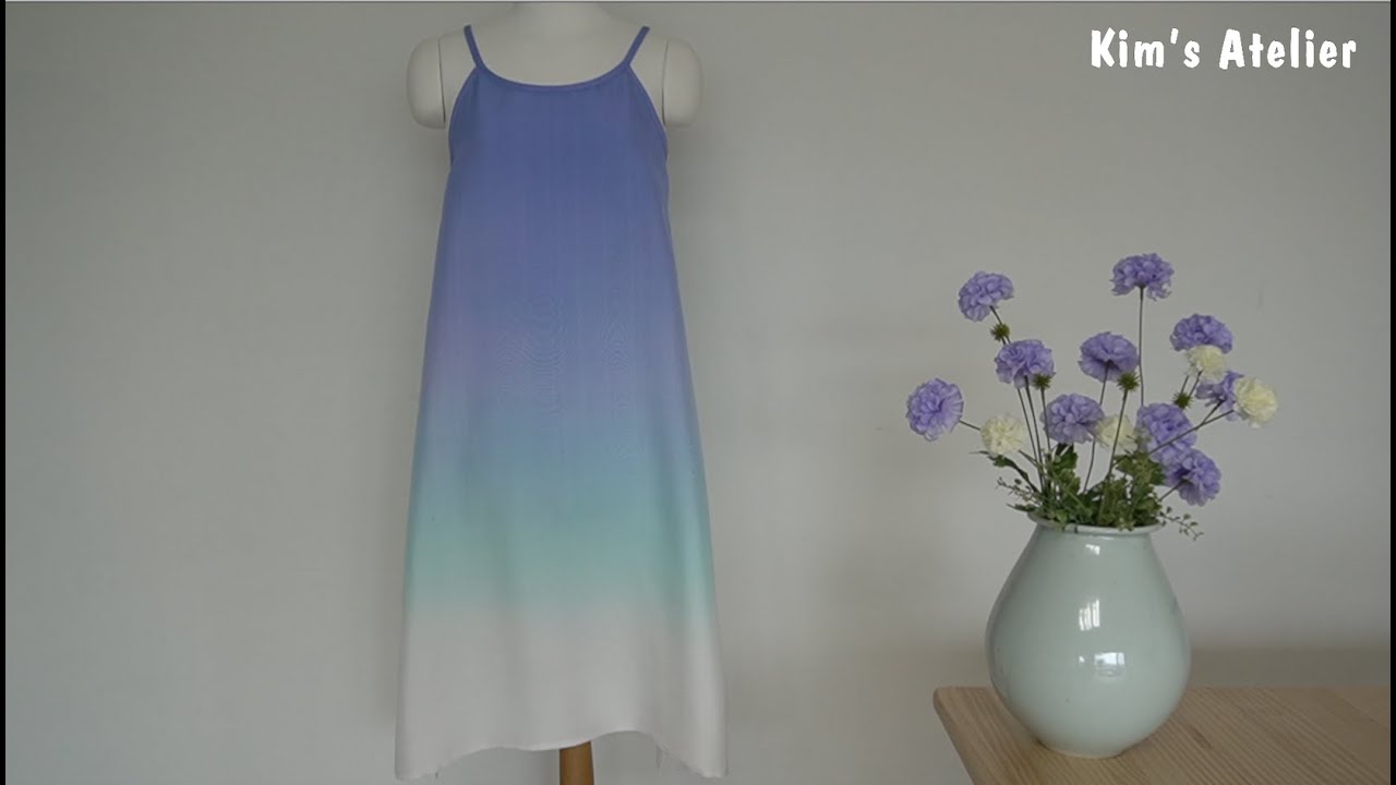 A-line 드레스 만들기. Making a A-line dress.