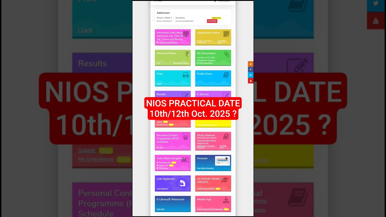 NIOS Practical Date Out | 10th & 12th Solved Practical File | Kriscap education | 