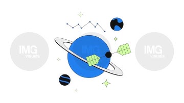 Space communication and data satellite 2D onboarding ui animation