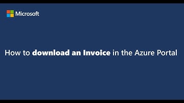 Managing Invoice in the Azure Portal