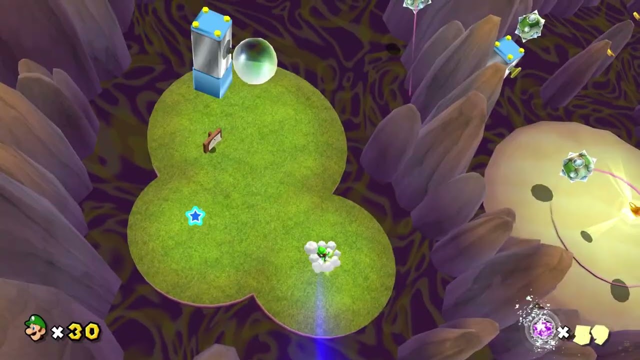 Super Luigi Galaxy (028)- Bubble Breeze Galaxy: Through The Poison Swamp