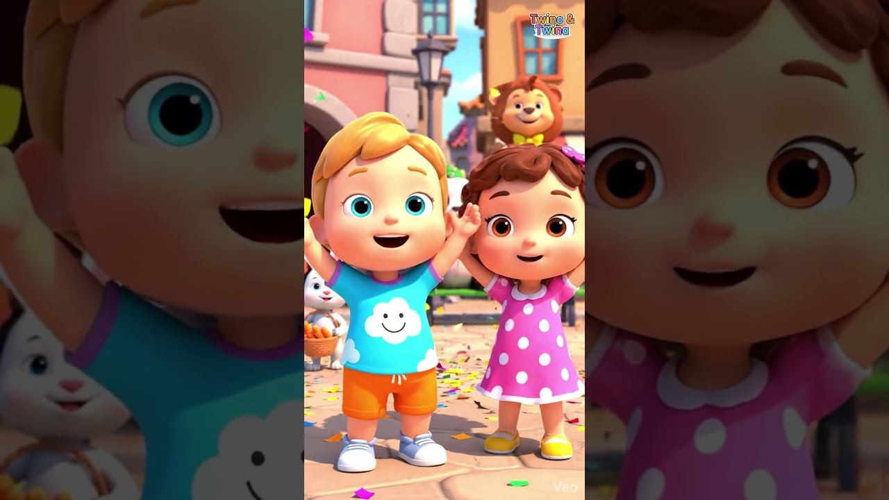 Twino & Twina New Year Dance 🎉 | Fun Kids Celebration Song | Colorful Town Party