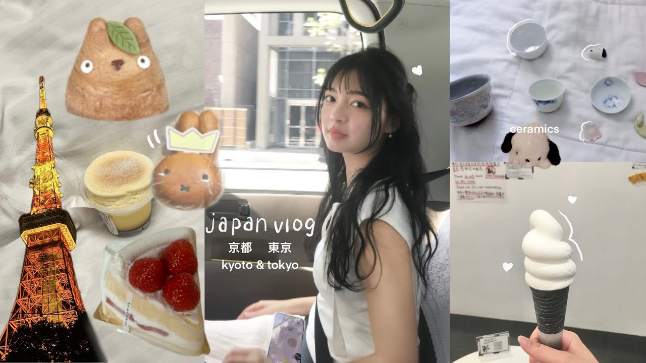 JAPAN VLOG 🍰 kyoto & tokyo, lots of food, ghibli museum, cafes, gachapon, ceramics & exploration!