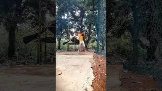 batting and bowling practice in the net