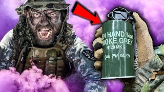 Pi$$ing Off Airsoft Players with Genuine Military Smoke Grenades screenshot 3