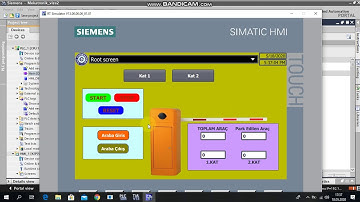 PLC 2 Katlı Otopark Uygulaması (HMI arayüzlü,S7 1200)