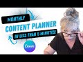 Create Your Own Social Media Content Planner Printable In Canva