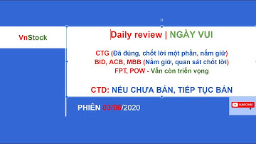 Daily review| CTG (đã đúng), BID, ACB, MBB (quan sát, chốt lời), FPT, POW (tín hiệu tốt)
