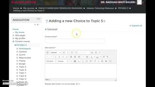 PutraBLAST | Creating a choice(activity) in PutraBLAST