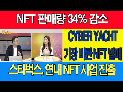 비트코인 암호화폐 NFT/NFT 판매량 34% 감소/<strong>CYBER</strong> YACHT <strong>가장</strong> 비싼 NFT 발매/스타벅스, 연내 NFT 사업 진출
