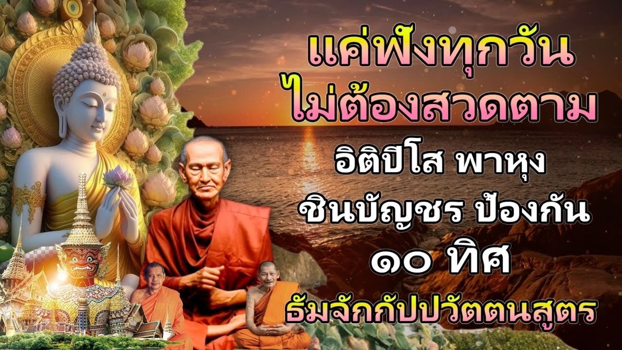 สวดมนต์ก่อนนอน✨ รวมบทสวดมนต์ อิติปิโส พาหุง ชินบัญชร ป้องกันภัย ๑๐ ทิศ เสริมสิริมงคล🍁บทสวดมนต์