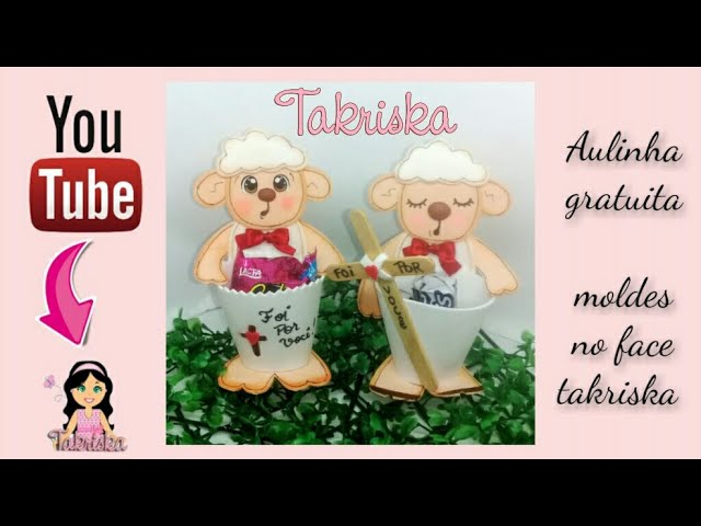 Lembrancinha porta bombom cordeirinho de Páscoa