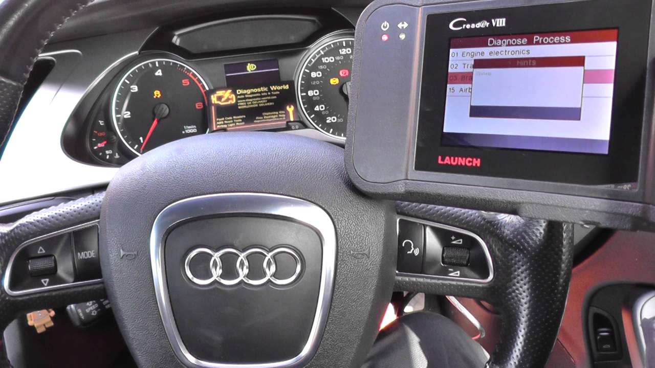 Launch VIII Audi ABS System Reset A4 B8 2008 to 2015 CR PLUS YouTube
