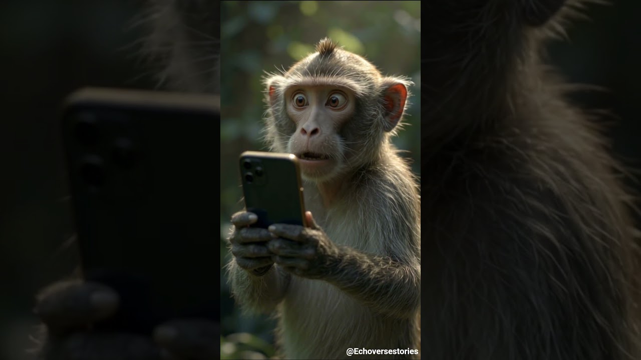 A monkey found a Smart phone 📱🐒🐵 