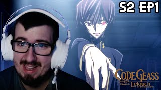WHAT ON EARTH DID I JUST WATCH?! CODE GEASS SEASON 2 EPISODE 1 REACTION!