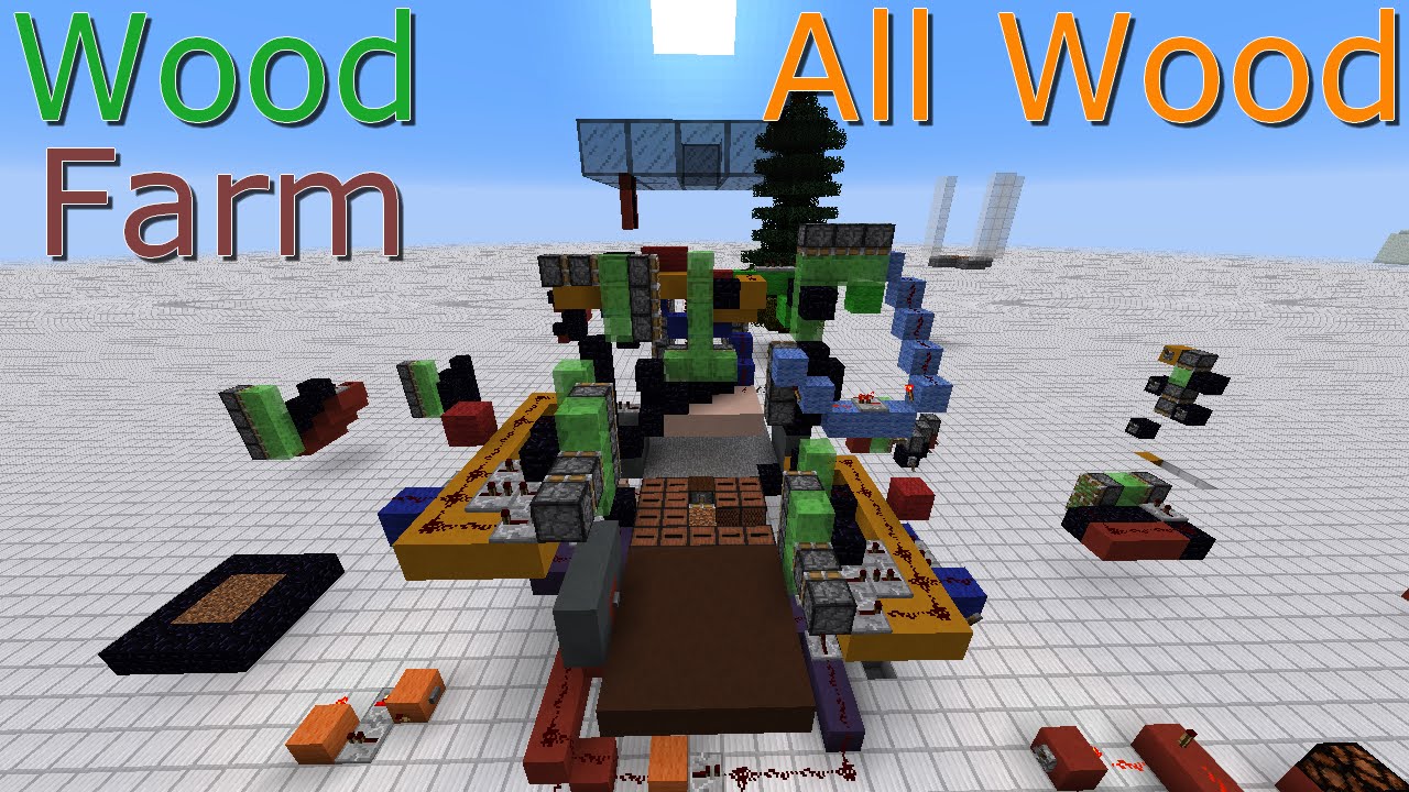 MINECRAFT 1.8 - Wood Farm v.6 beta [ALL WOOD] (FR) - YouTube
