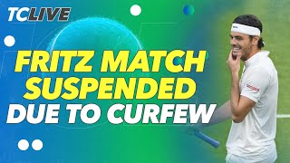 Taylor Fritz's 1st round match SUSPENDED before 5th set | Wimbledon Primetime