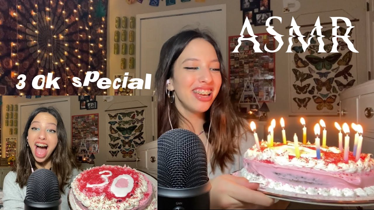 ASMR EATING CAKE 30k Special 🎂 YouTube