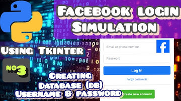Facebook Login and Signup Simulation in Python using Tkinter (database username and password)