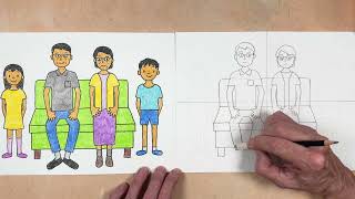 Easy Grandparents Day Drawing for Kids | Step-by-Step Art Lesson
