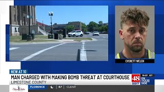 New Hope man arrested after bomb threat forces evacuation of Limestone County Courthouse