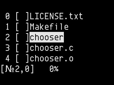 chooser, ncurses application to interactively filter input through pipe