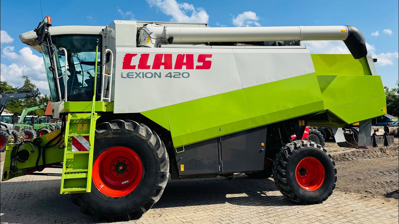 Claas Lexion 420, 2003 rok, nowy joystick, heder 5,4m z wózkiem, bardzo ładny w oryginale, okazja