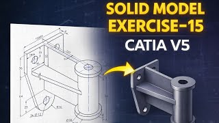 CATIA V5 Beginner Solid Modeling Exercise 15 | 2D Drawing to 3D Part Profile