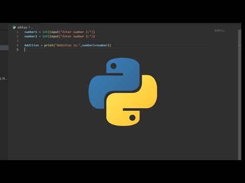 "Addition of Two Numbers" program in Python