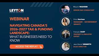 WEBINAR - Navigating Canada's 2026–2027 Tax & Funding Landscape: What Businesses Need to Know
