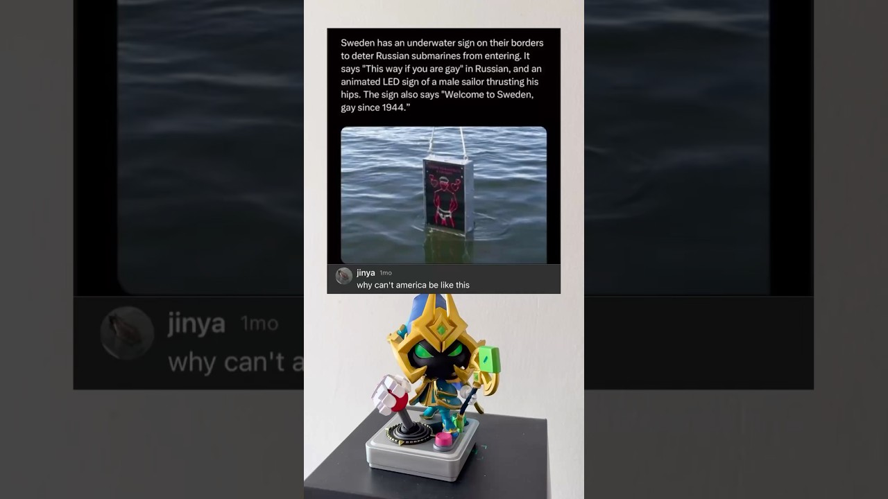 Sweden has a cool underwater sign on their borders to keep Russian submarines away.