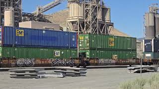 Northbound UP double stack passing through Monolith on 5/31/26