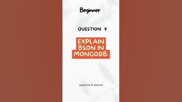 Explain BSON in MongoDB #shorts #ytshorts #codewithchitra
