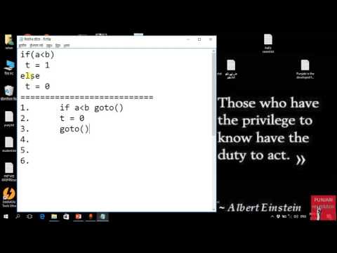 23  three address code if else example 1  By Punjabi Revolution