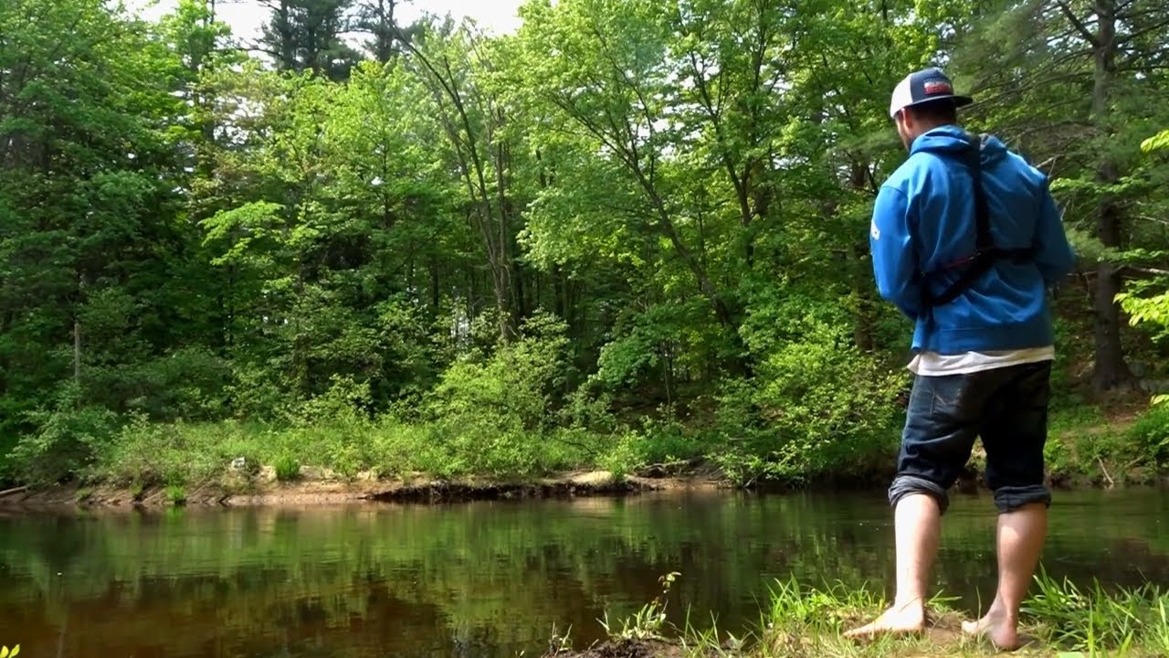 Trout Fishing a Small River (Caught my First Brown Trout)