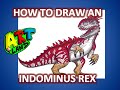 How to Draw INDOMINUS REX LEVEL 40!!!