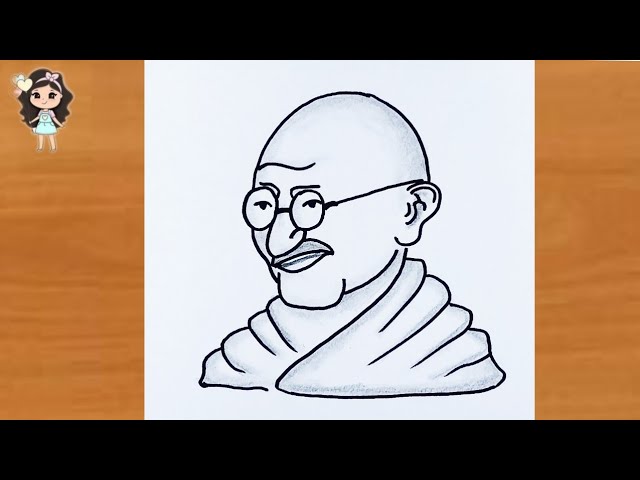 Gandhiji Drawing from 6×2 dots// Gandhiji Rangoli // Mahatma Gandhi drawing  step by step// MAM A… | Step by step drawing, Easy drawing steps, Easy  drawings sketches