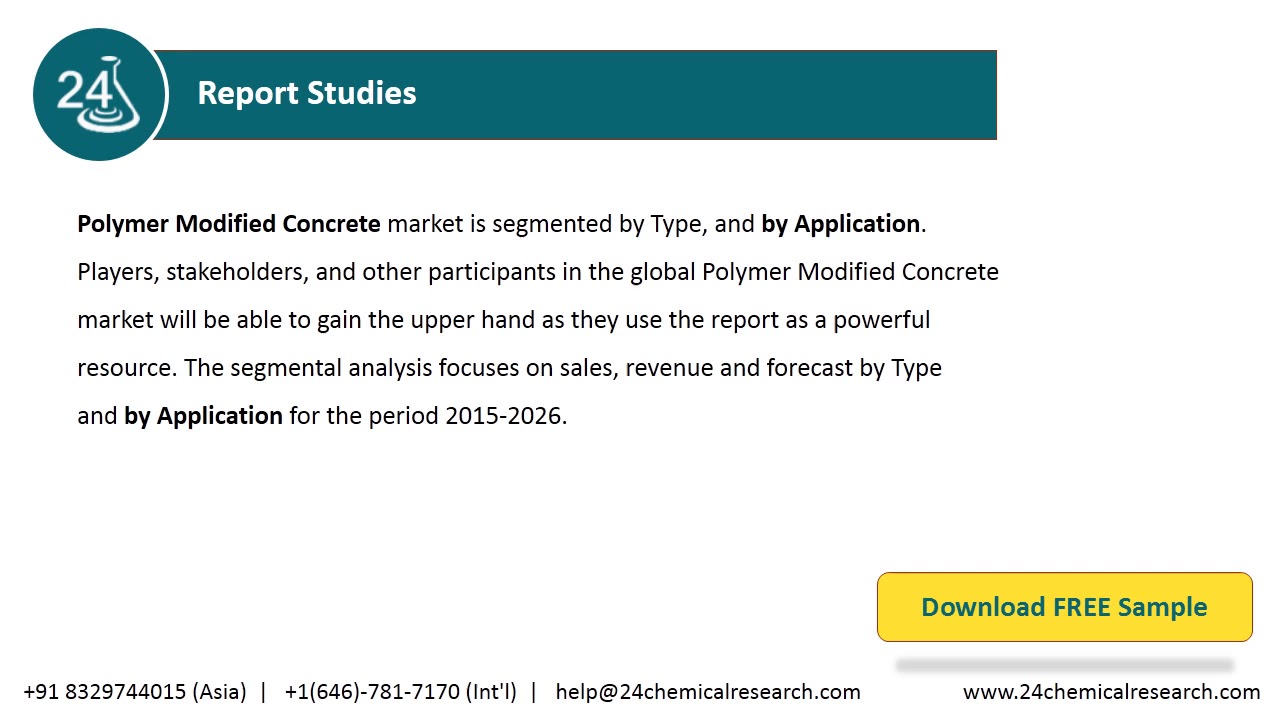 Polymer Modified Concrete Market Insights and Forecast to 2026
