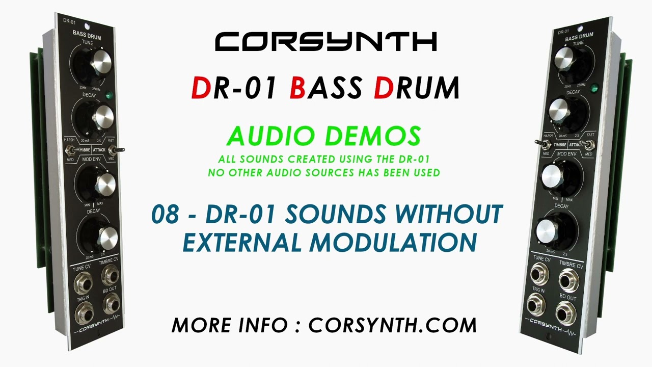 CORSYNTH DR-01 Bass Drum - Audio Demos