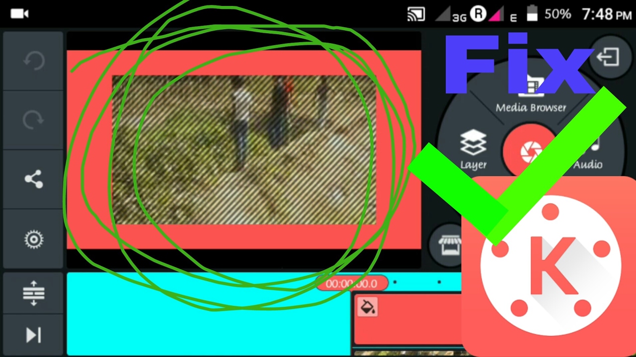 KINEMASTER VIDEO LAYER UNSUPPORTED BLACK LINES FIX