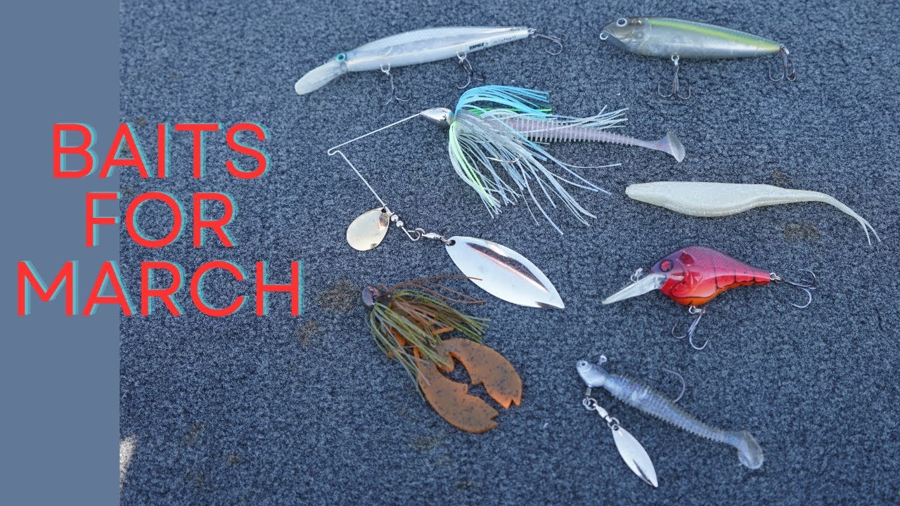 Top bass fishing baits for March.
