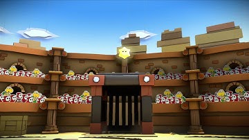 Paper Mario: Color Splash Walkthrough (Wii U) - The Golden Coliseum - Boss: Iggy - Part 14